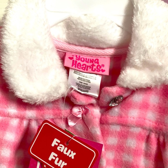 NWT 2 piece young hearts faux fur set - Picture 5 of 11